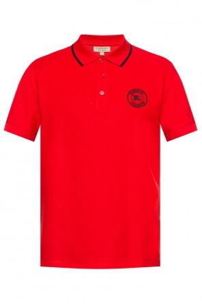 Logo-embroidered polo, zdjęcie 1 Logo-embroidered polo od Burberry